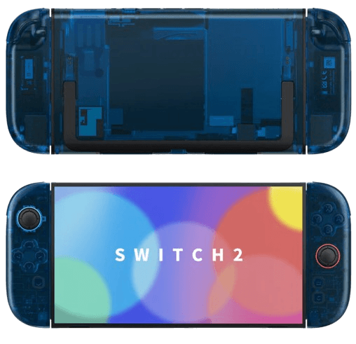 Blue Switch 2 Transparent Shell Swap