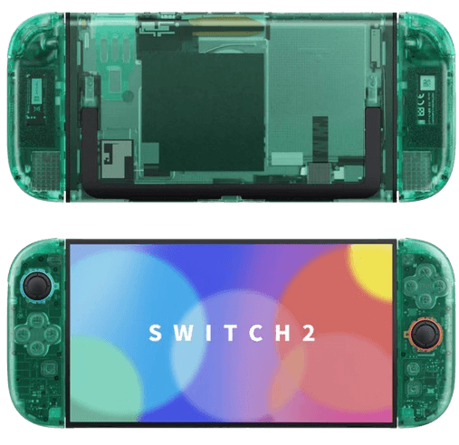 Emerald Switch 2 Transparent Shell Swap